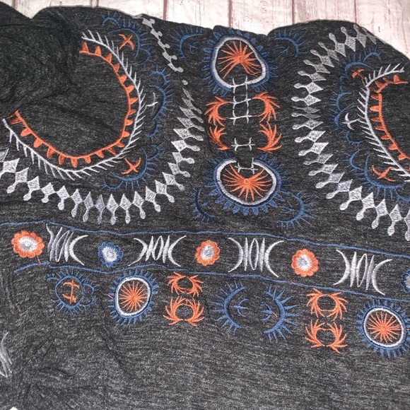 Monoreno boho embroidered open flyaway wool cardigan S - Picture 6 of 7